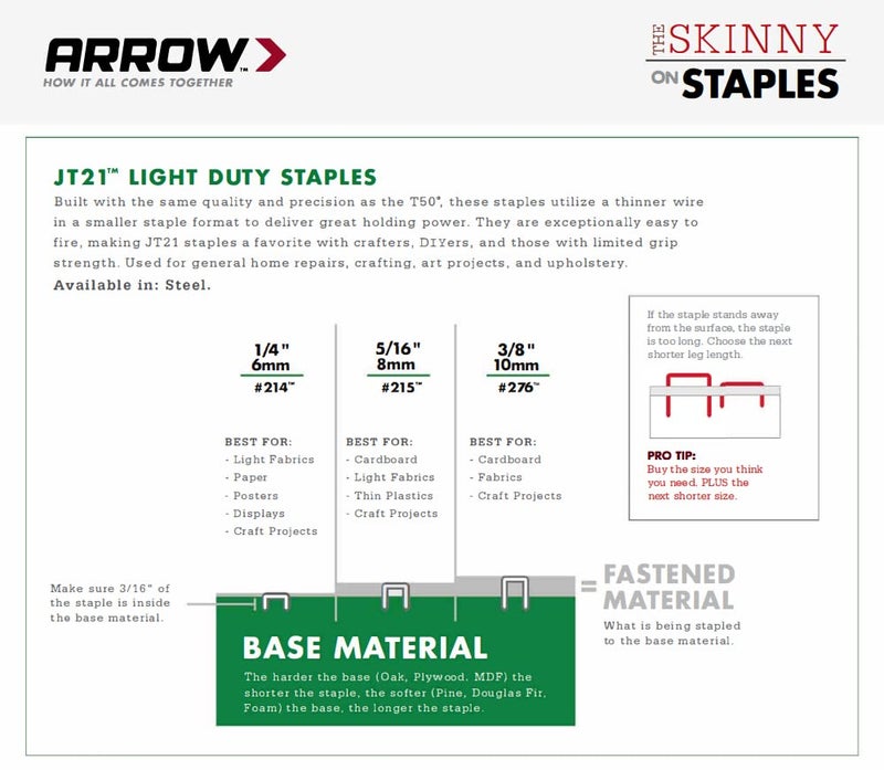 Arrow Fastener مسدس دبابيس خفيف من أرو JT27 للتنجيد، الحرف اليدوية، المكتب، يناسب دبابيس سلك رفيع 1/4"، 5/16"، أو 3/8". - Image 5